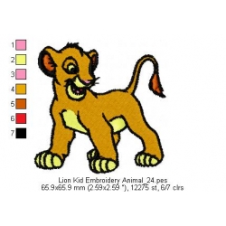 Lion Kid Embroidery Animal_24